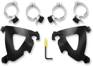 Memphis Shades MEM8982 Trigger-Lock Mounting Kit (Polished for Kawasaki VN900C Vulcan Custom 2007-2015, and Yamaha XVS650 V-Star Custom 1998-2015)