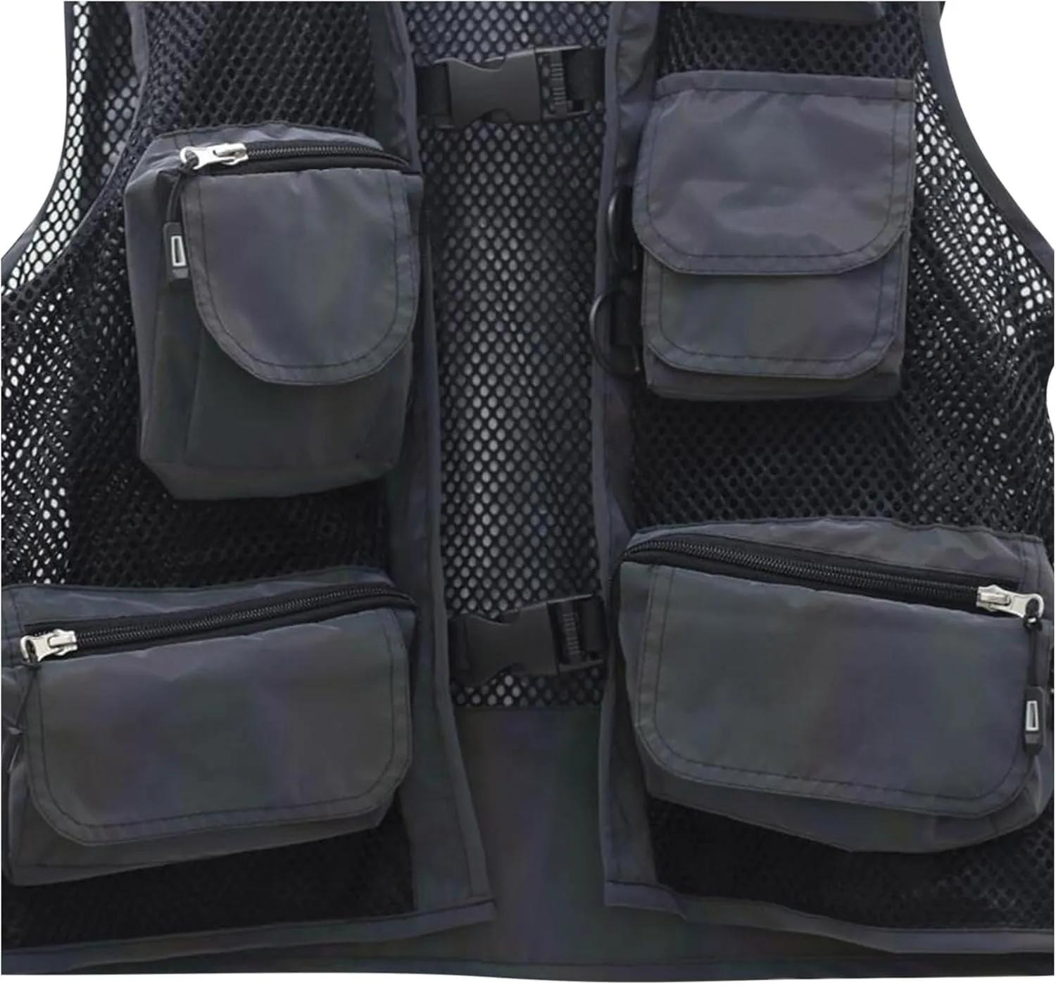 Men Cargo Vest with Reflective Tactical Vests Lightweight Breathable Jacket with Multi Pockets