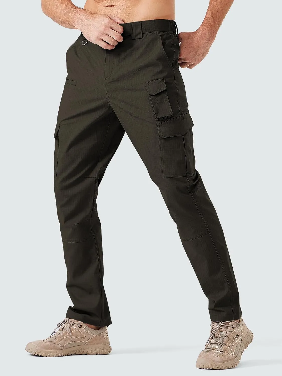 Men's Cargo Work Pants Water Resistant Tactical Pants 29"/31"/33" Lightweight Hiking Ripstop Pants Outdoor Apparel