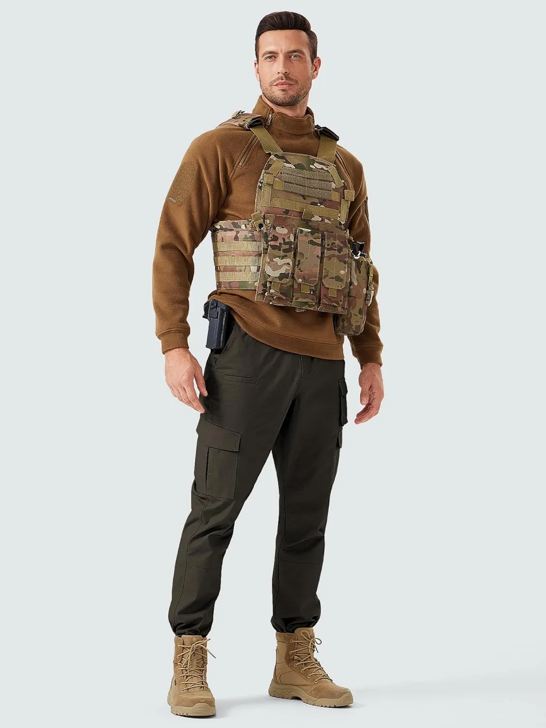 Men's Cargo Work Pants Water Resistant Tactical Pants 29"/31"/33" Lightweight Hiking Ripstop Pants Outdoor Apparel