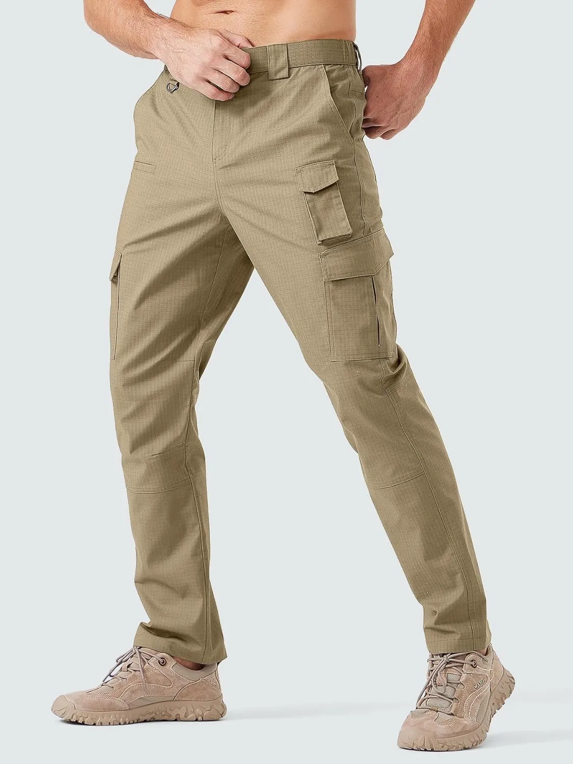 Men's Cargo Work Pants Water Resistant Tactical Pants 31.1" Lightweight Hiking Ripstop Pants Outdoor Apparel