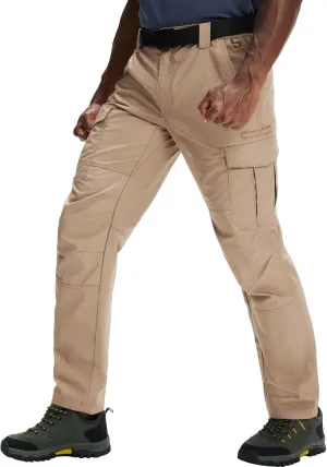 Mens Cargo Work Pants Waterproof Hiking Pants for Men Ripstop Tactical Pants Multi Work Pants with 7 Pockets