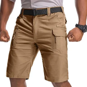 Men's Hiking Cargo Tactical Shorts with Multi Pockets Stretch Water Resistant Shorts Outdoor Hiking Fishing Camping