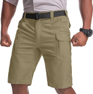Men's Hiking Cargo Tactical Shorts with Multi Pockets Stretch Water Resistant Shorts Outdoor Hiking Fishing Camping