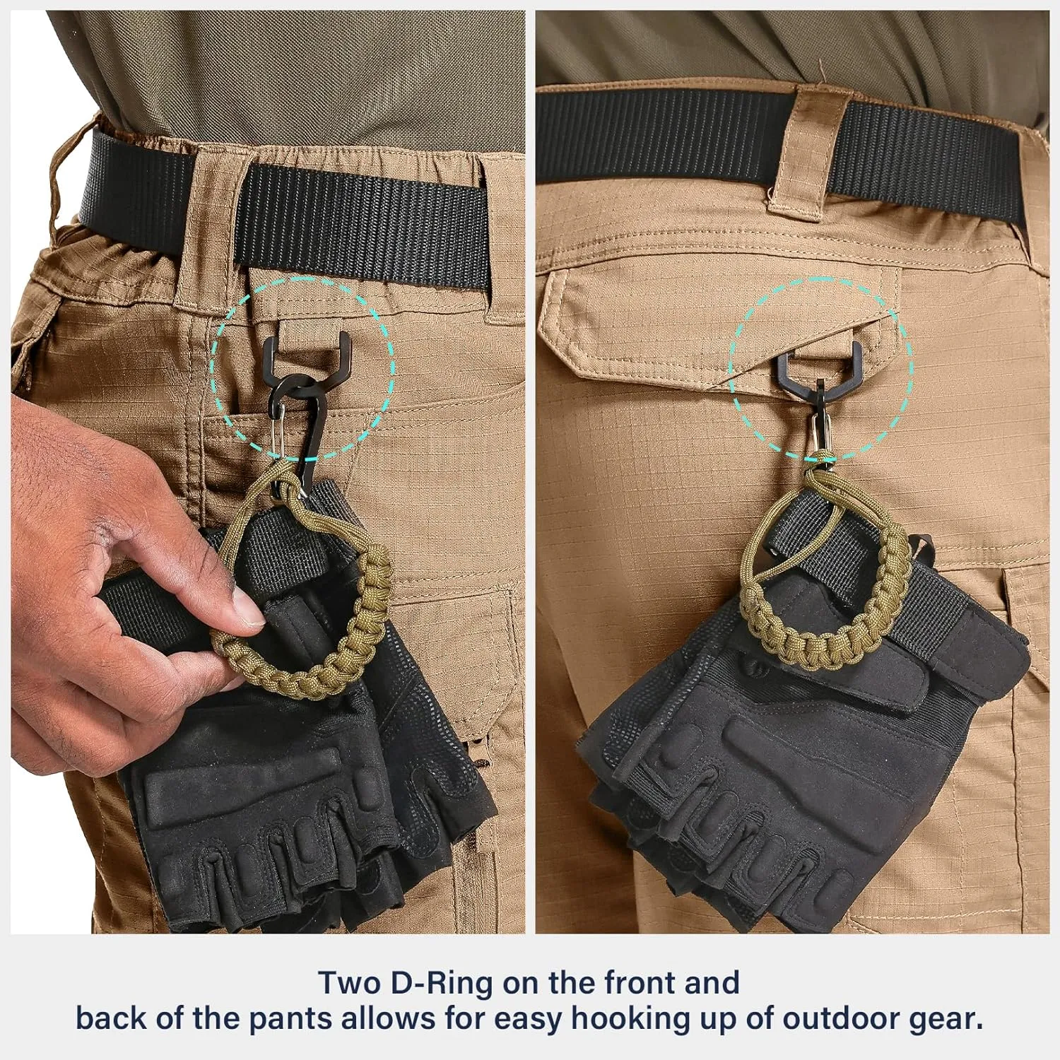 Men's Hiking Cargo Tactical Shorts with Multi Pockets Stretch Water Resistant Shorts Outdoor Hiking Fishing Camping