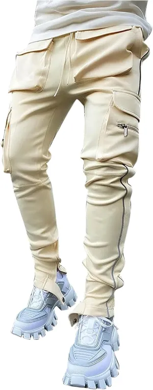 Men's Multi Pocket Cargo Pants Punk Rock Street Harem Pant Reflective Technical Hip Hop Sport Sweatpants