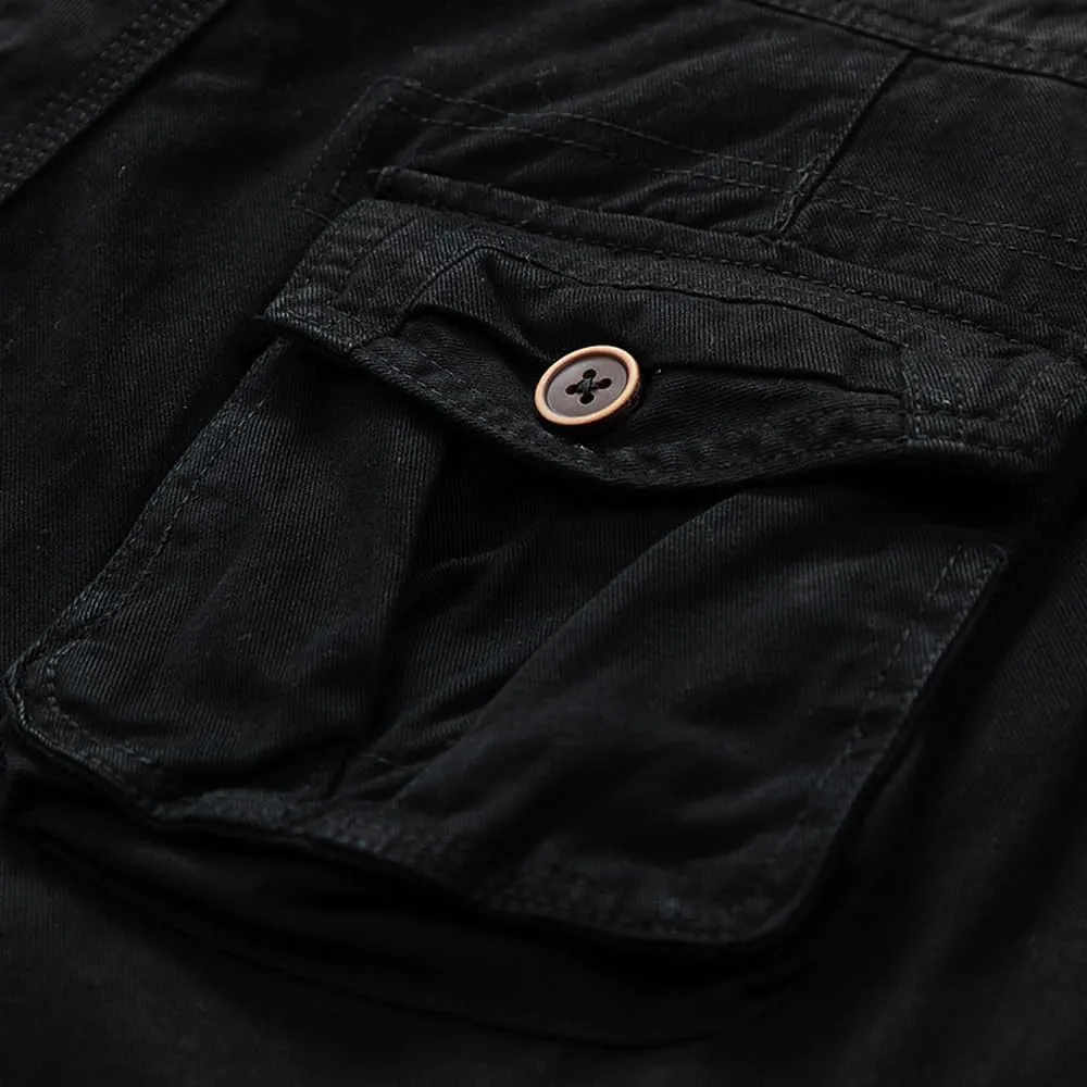 Men's Multi Pockets Military Cargo Shorts Summer Regular Fit Cotton Tactical Shorts
