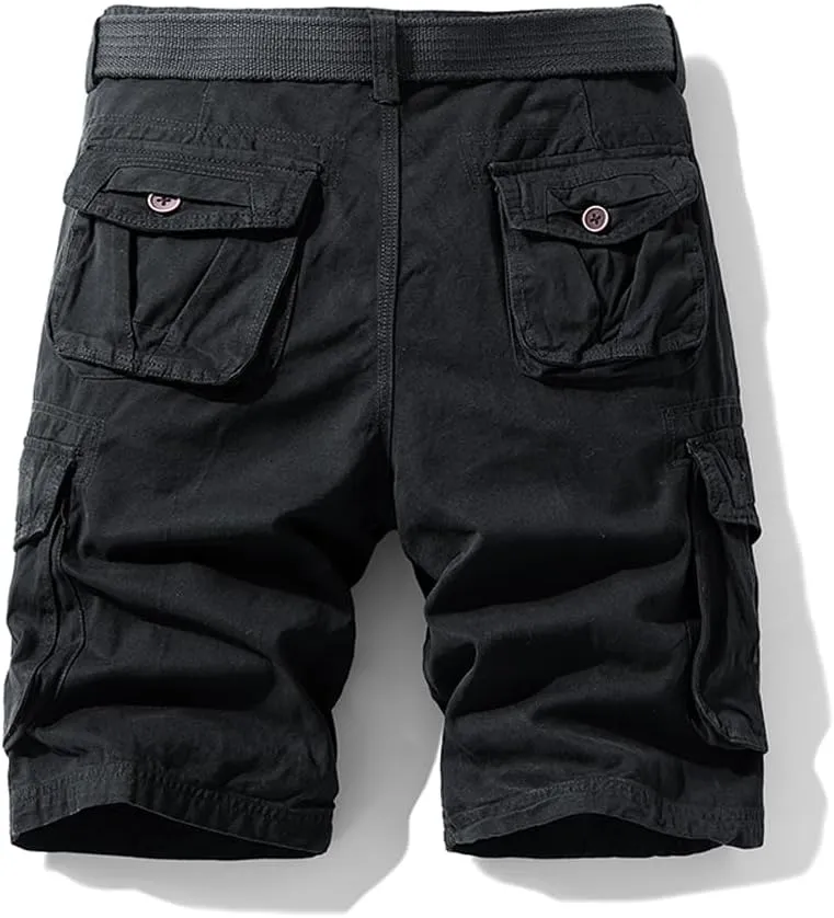 Men's Multi Pockets Military Cargo Shorts Summer Regular Fit Cotton Tactical Shorts