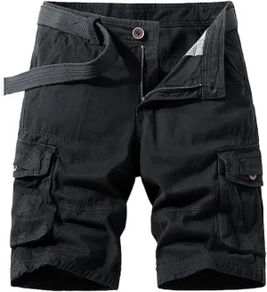 Men's Multi Pockets Military Cargo Shorts Summer Regular Fit Cotton Tactical Shorts