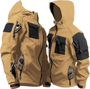 Men's Outdoor Tactical Jacket Softshell Waterproof Lightweight Windbreaker Multi Pockets Hunting Hiking Jackets