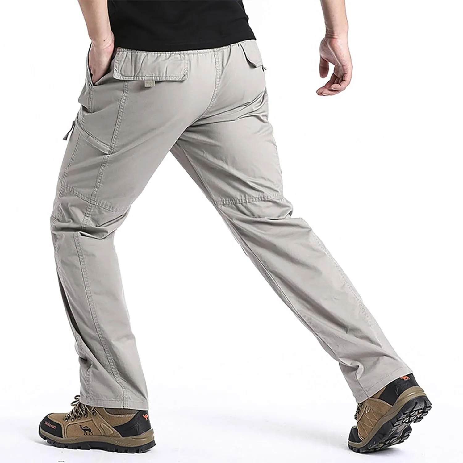 Mens Pants Casual Mencomfy Cargo Pants Relaxed Fit Straight Leg Outdoor Work Athletic Workout Joggers with Pocket