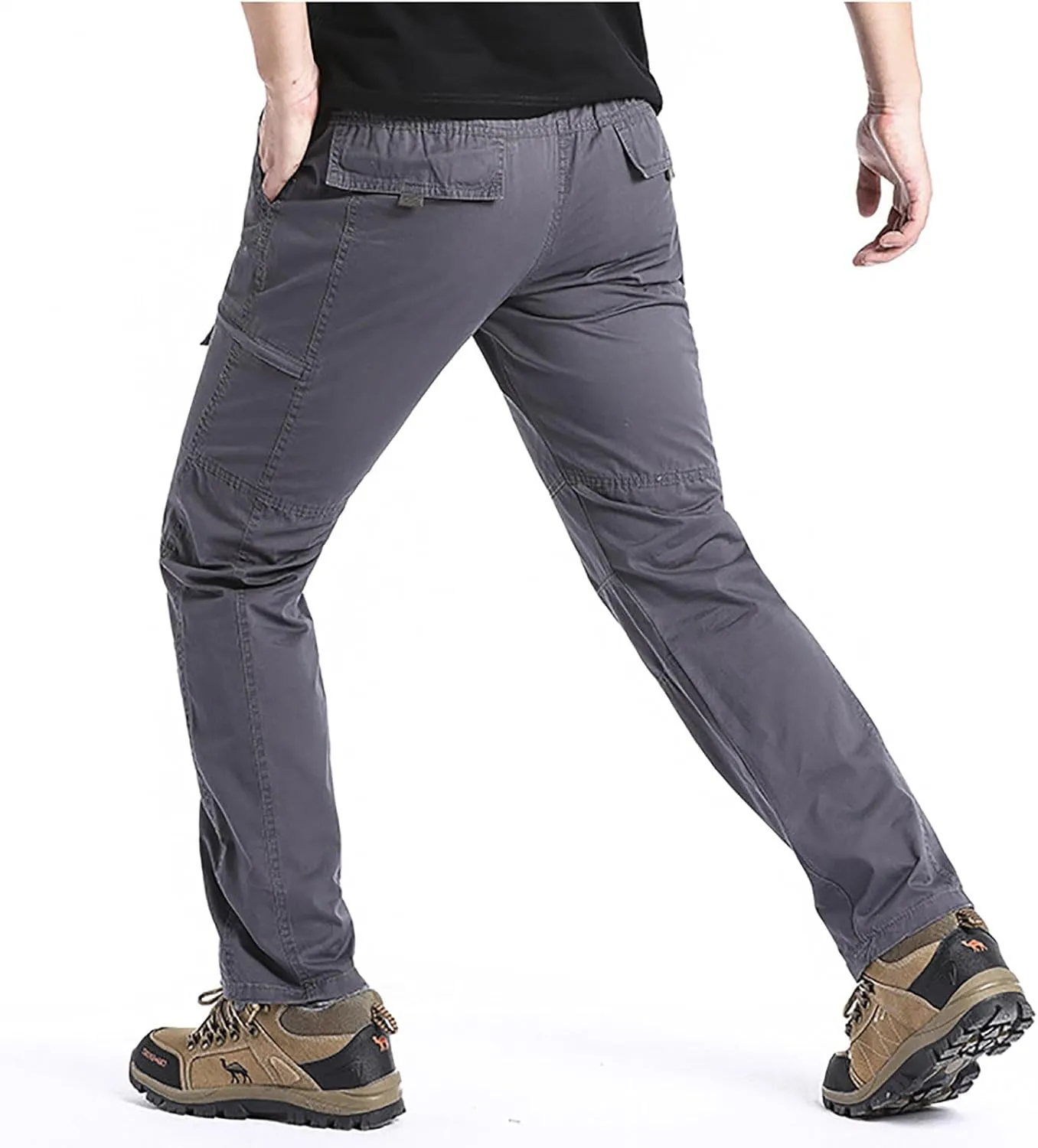 Mens Pants Casual Mencomfy Cargo Pants Relaxed Fit Straight Leg Outdoor Work Athletic Workout Joggers with Pocket
