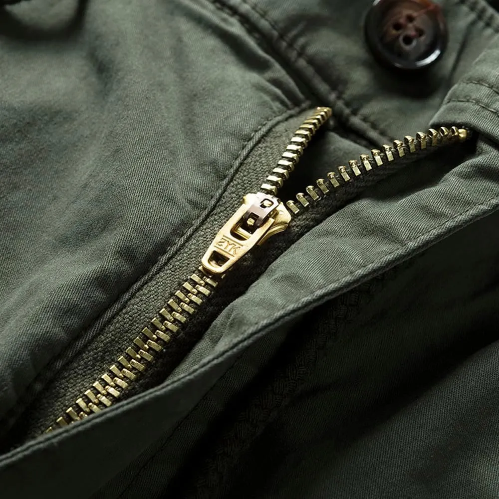 Men's Regular Fit Military Cargo Pants Multi Pockets Cotton Drawstring Tactical Trousers