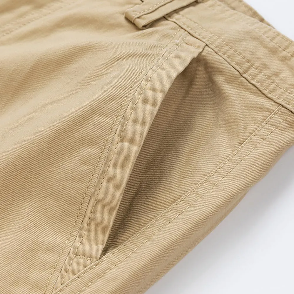 Men's Regular Fit Tactical Cargo Shorts Summer Cotton Multi Pockets Military Shorts