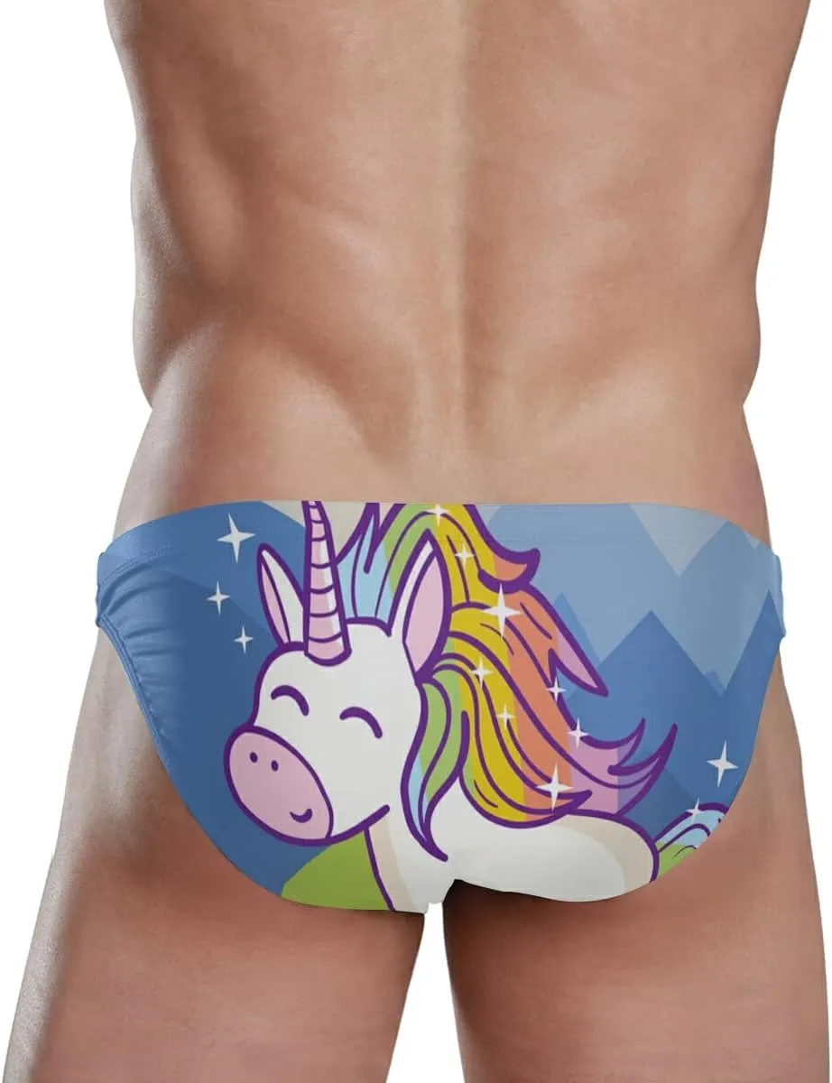 Men's Sexy Bikini Swimsuit Swimwear Quick Dry Print Briefs