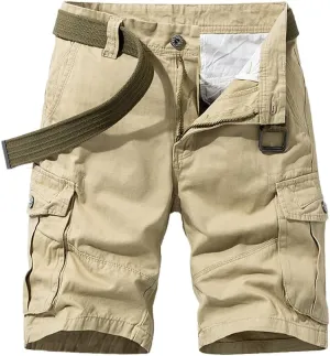 Men's Slim Fit Military Cargo Shorts Summer Multi Pockets Tactical Work Shorts