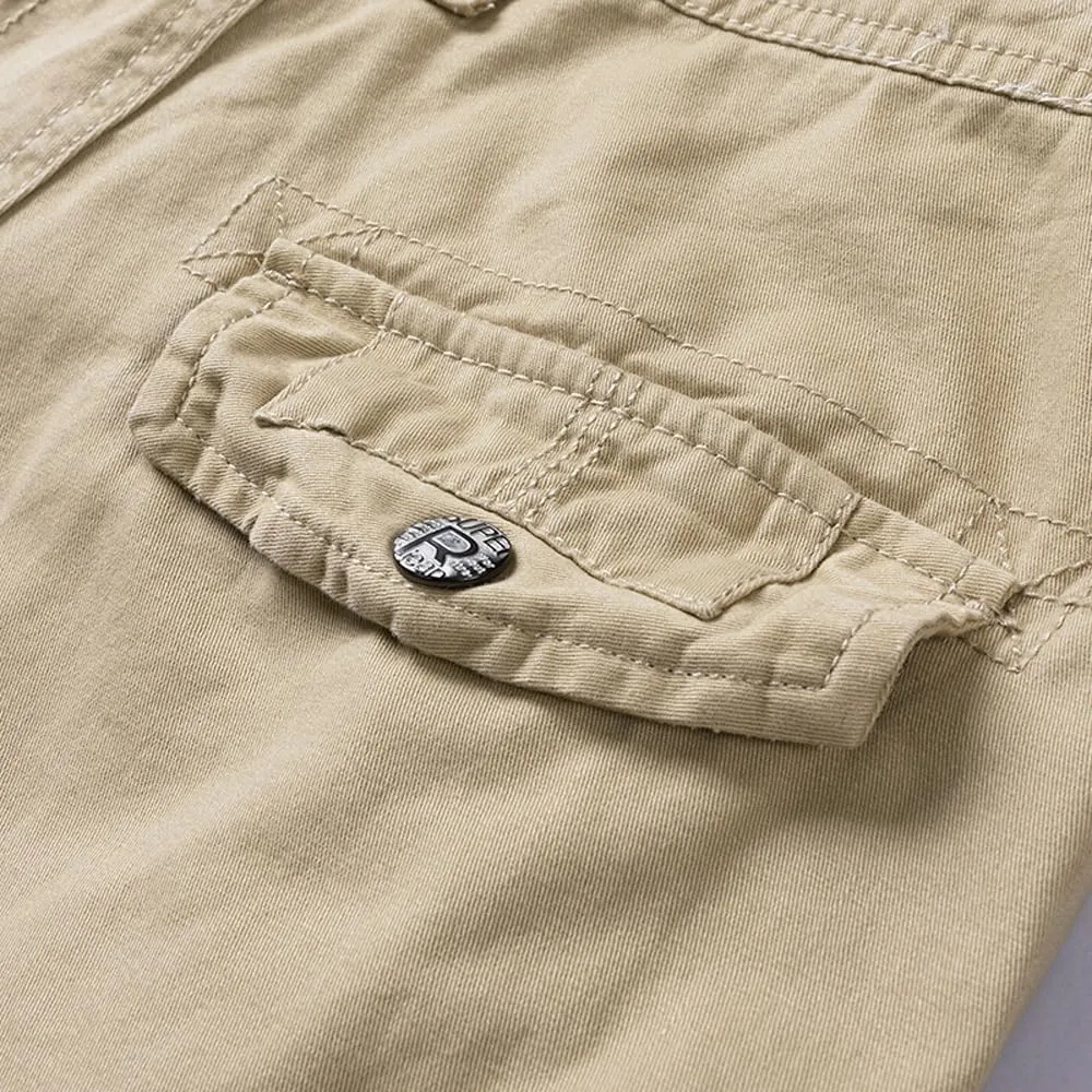 Men's Slim Fit Military Cargo Shorts Summer Multi Pockets Tactical Work Shorts