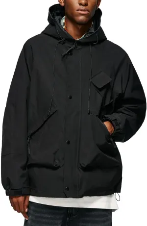 Men's SoftShell Jacket Lightweight Soft Shell Water proof Windproof Outdoor Hooded Zip Hiking Rain Coat Size S to 2XL