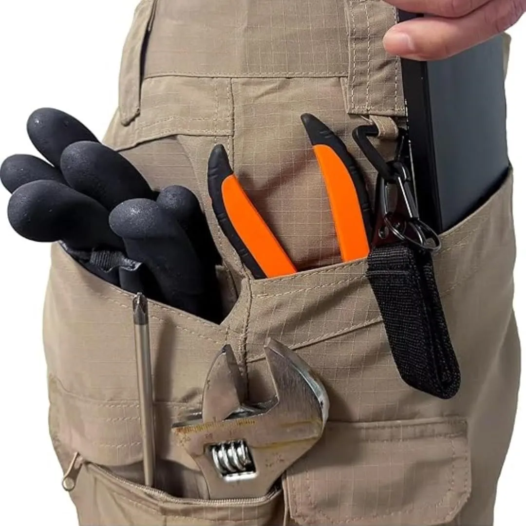 Men's Stretch Tactical Pants,Water Resistant Ripstop Cargo Pants,Lightweight Hiking Pants Outdoor Work Pants,Multi Pockets