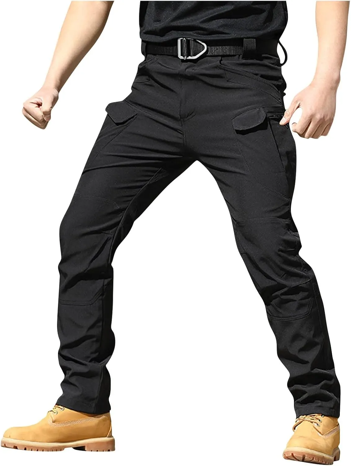 Men's Stretch Tactical Pants,Water Resistant Ripstop Cargo Pants,Lightweight Hiking Pants Outdoor Work Pants,Multi Pockets