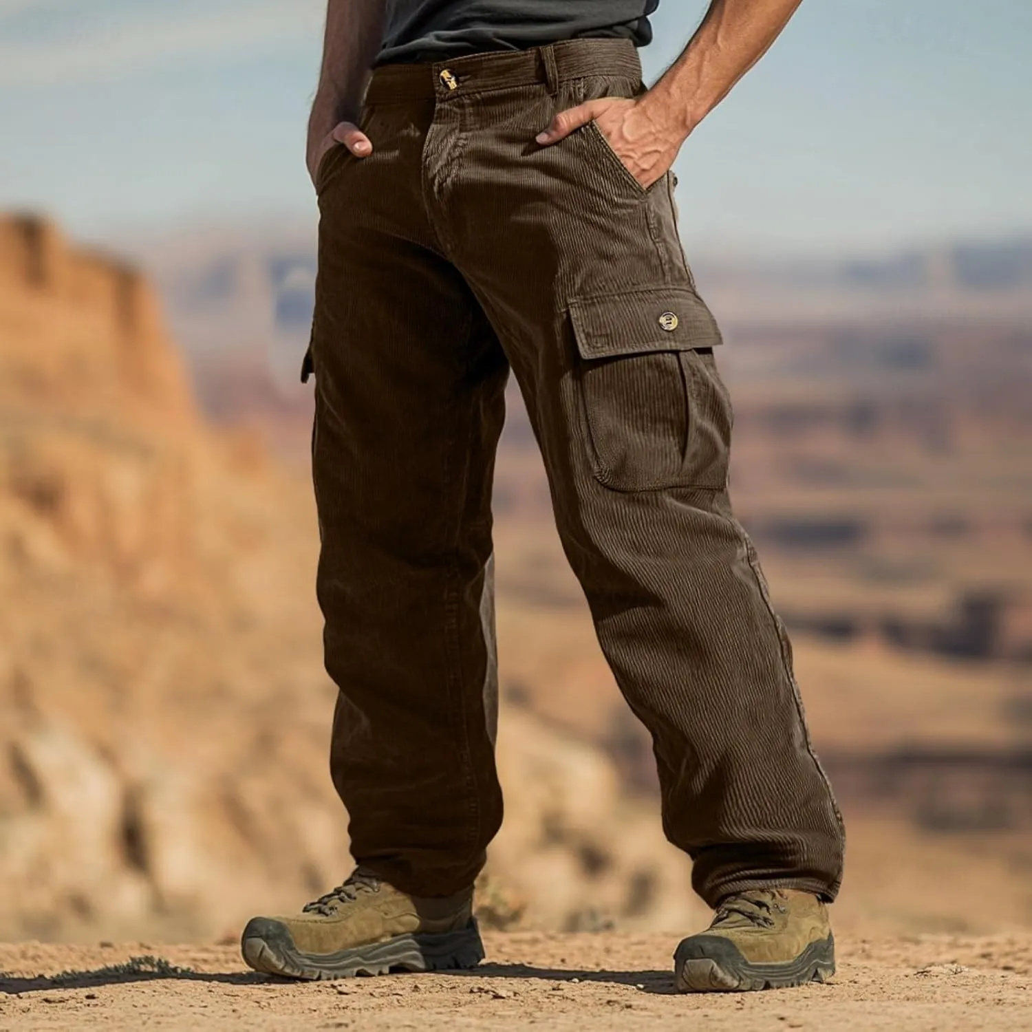 Men's Tactical Cargo Pants, Ripstop Water Resistant Cargo Work Pants for Men, Stretch Hiking Pants with Multi Pockets