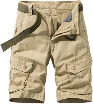 Men's Tactical Cargo Shorts Summer Slim Fit Multi Pockets Cotton Work Shorts