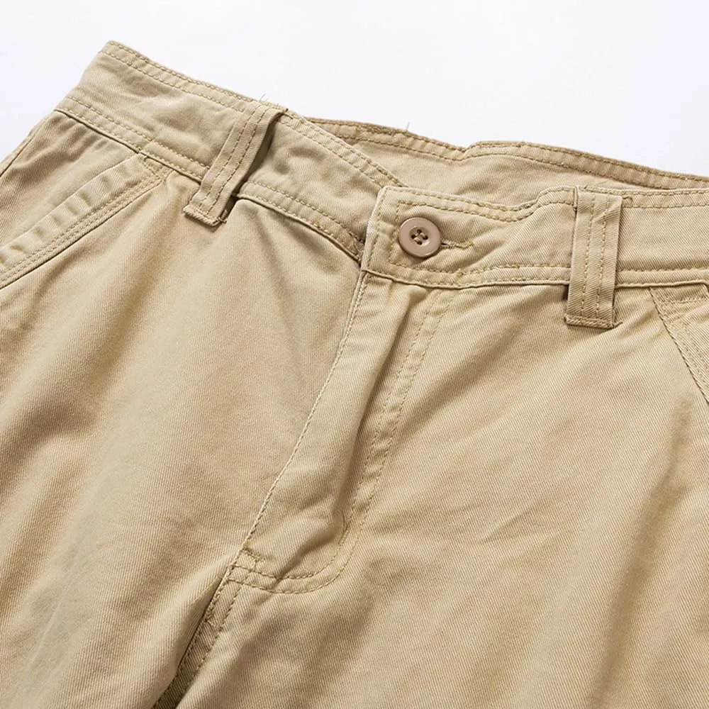 Men's Tactical Cargo Shorts Summer Slim Fit Multi Pockets Cotton Work Shorts