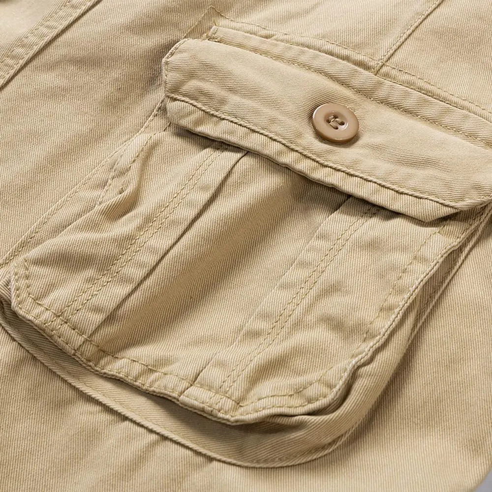 Men's Tactical Cargo Shorts Summer Slim Fit Multi Pockets Cotton Work Shorts