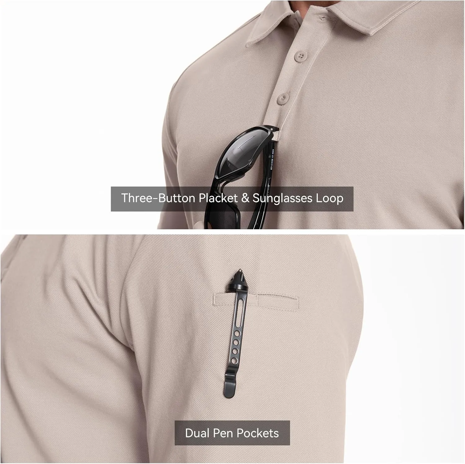 Men's Tactical Polo Shirts Short Sleeve Athletic Golf Outdoor Lightweight Performance Sports Shirt