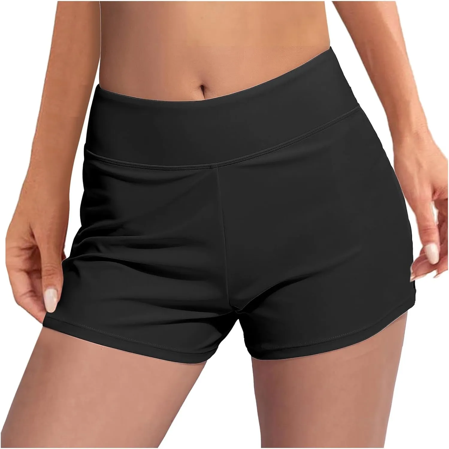 Menstrual Leakproof Swim Shorts for Women High Waisted Bathing Suit Bottoms Breathable Full Coverage Bikini Bottom