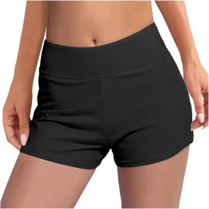 Menstrual Leakproof Swim Shorts for Women High Waisted Bathing Suit Bottoms Breathable Full Coverage Bikini Bottom