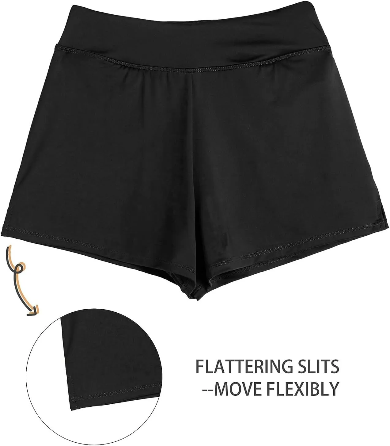 Menstrual Leakproof Swim Shorts for Women High Waisted Bathing Suit Bottoms Breathable Full Coverage Bikini Bottom