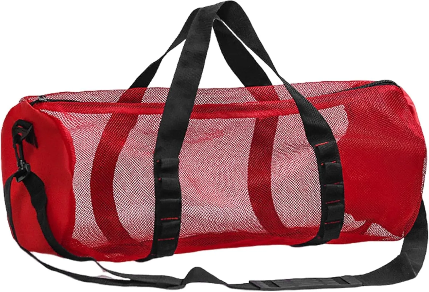 Mesh Snorkel Bag Snorkel Bag Scuba Diving Bag | Snorkel Gear Bags - Multipurpose Extra Large Cylindrical Mesh Bag with Zipper, Portable Dry Bag