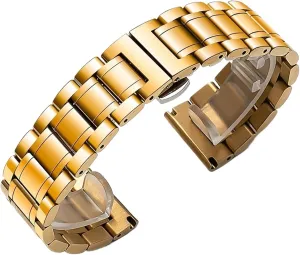 Metal Stainless Steel Strap 18mm 20mm Replacement Wristband Suitable for Smart Watch Quartz Watch Men's Women's Watch Accessories