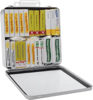 MFASCO Swimming Pool First Aid Kit - Meets Michigan and Other State Standards - Comprehensive and State-Compliant Supplies - Heavy-Duty Metal Case - Weatherproof Design - 9.5 x 9.5 x 2 3/8 inches