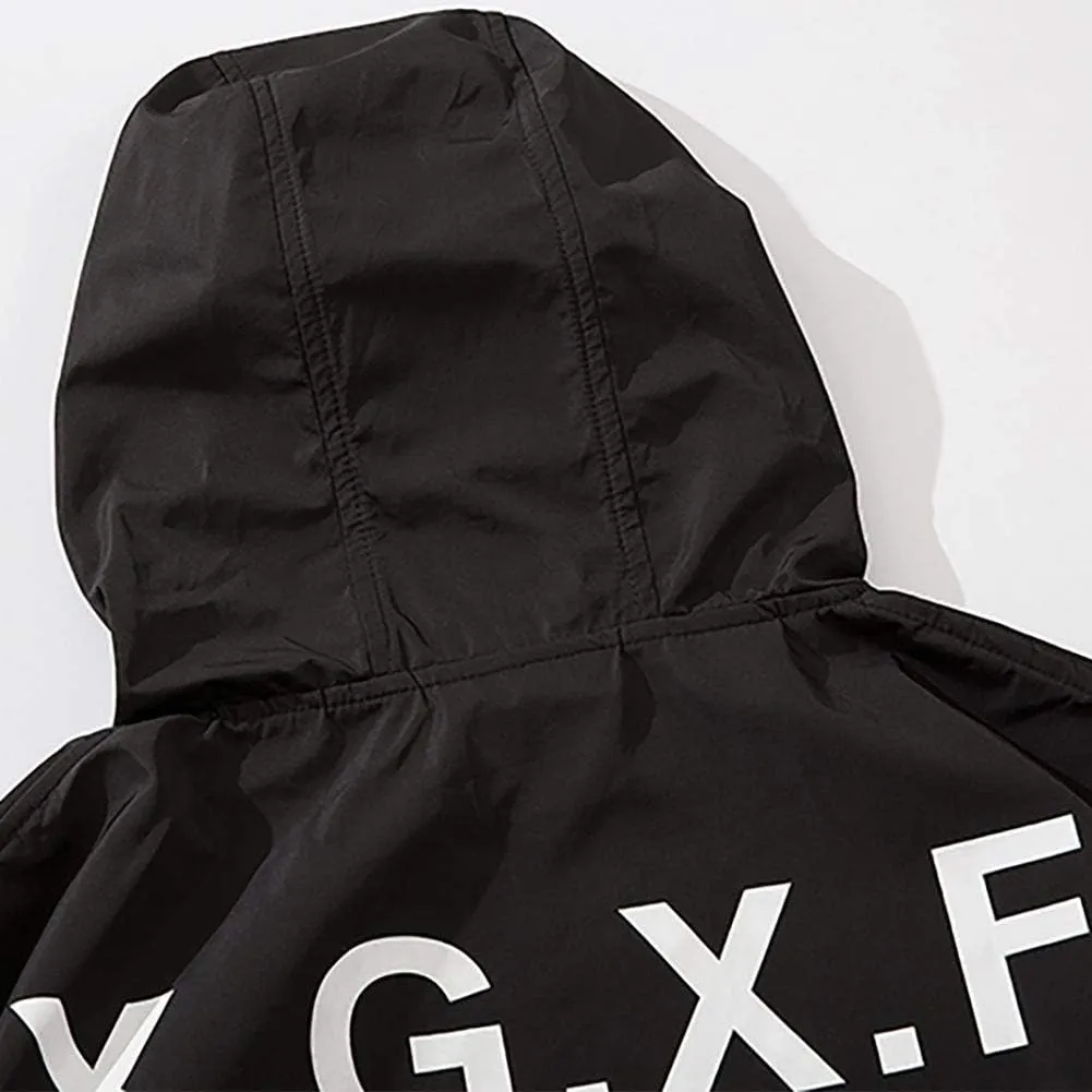 MFCT Men's Techwear Waterproof Windbreaker with Funnel Hoodie