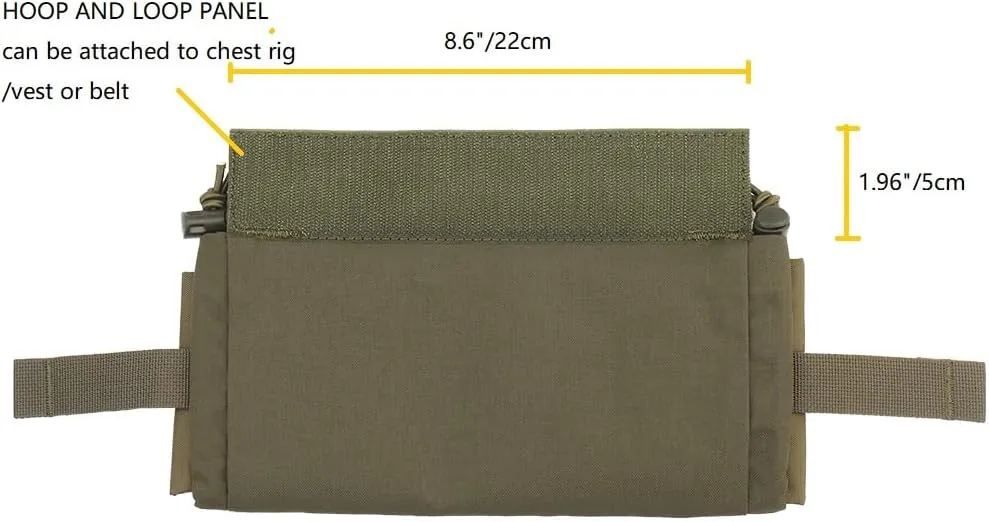 Micro Med kit Belt Mounted Medical Pouch,Tactical First Aid Drop Dump Pouch Military Trauma Roll Up Sub Abdominal Carrying Bag