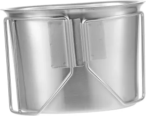 Mikikit Cookware Camping Outdoor Portable Pot Stainless Steel Water Cup Food Container Durable