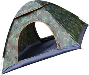 Milisten 3-4 Person Automatic Camping Tent 8 Stakes Windproof Lines Rainproof Mesh Ventilation for Family Outdoor Adventures