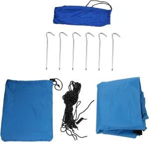 Milisten 6 Aluminum Nails Included Waterproof Tent Tarp Sun Shelter Camping Canopy Picnic Mat