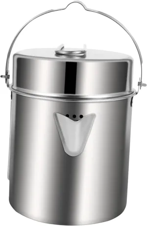 Milisten Picnic Camping Pot Set Collapsible Cooking Pots for Outdoor Portable Hiking Pot Kit Stainless Steel Easy to Use Carry