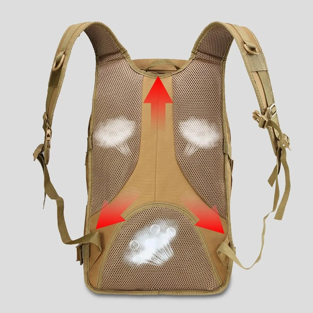 Military Tactical Backpack Army 3 Day Assault Pack Molle Bag Backpacks Hiking Daypacks For Men (Jungle Camouflage)
