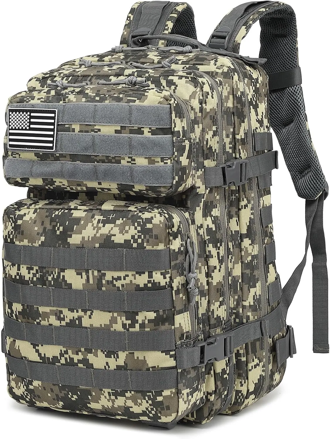 Military Tactical Backpack for Men Women, 3 Day Assault Pack Army Molle Bag Hiking Backpacks (ACU Camo)