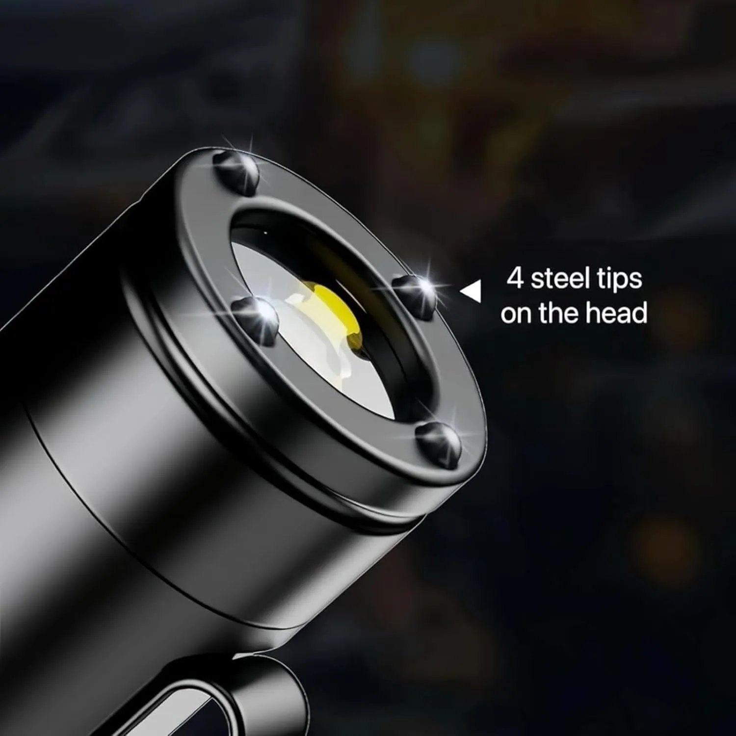 Mini - The Ultimate Everyday Micro Tool, Rechargeable LED Magnetic Super Bright Tactical Flashlight High Lumens with Hat Clip, Portable Keychain Flashlight (Black, 1)