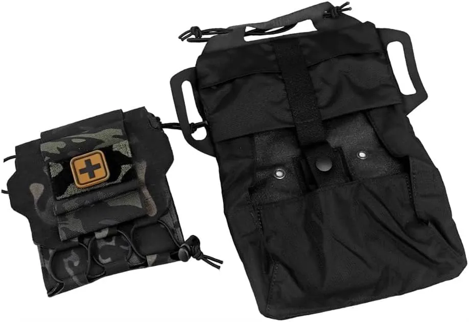 Molle Medical IFAK Pouch First Aid Kit Pack Two-Piece System Medical Roll and Carrier Supply Holder