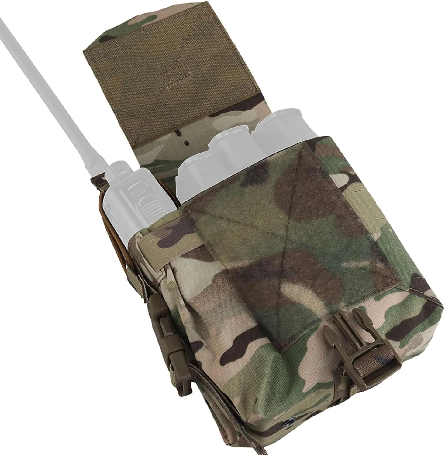 Molle Multi-Use Pouches Tactical Magazine Pouch Radio Storage Bag 2 in 1 for Duty Belt Vest