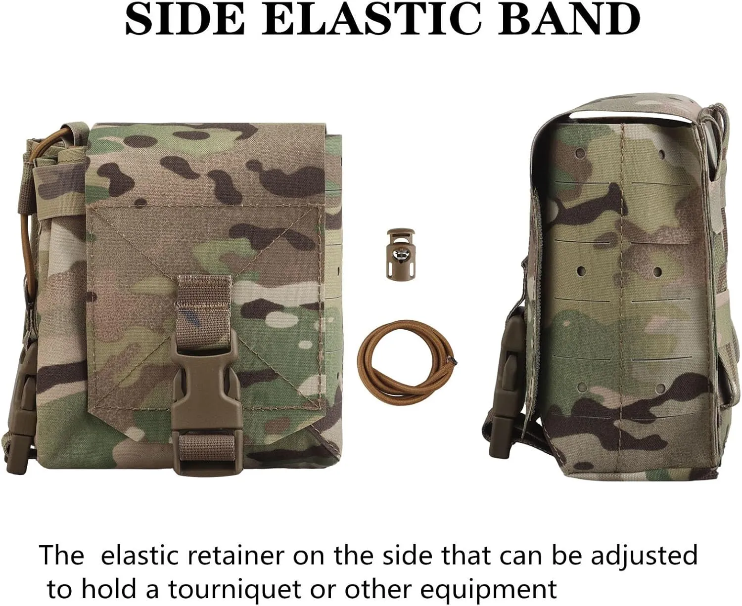 Molle Multi-Use Pouches Tactical Magazine Pouch Radio Storage Bag 2 in 1 for Duty Belt Vest