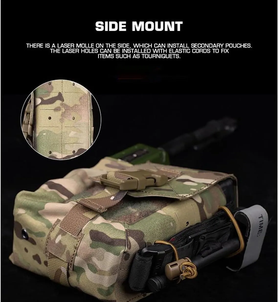 Molle Multi-Use Pouches Tactical Magazine Pouch Radio Storage Bag 2 in 1 for Duty Belt Vest