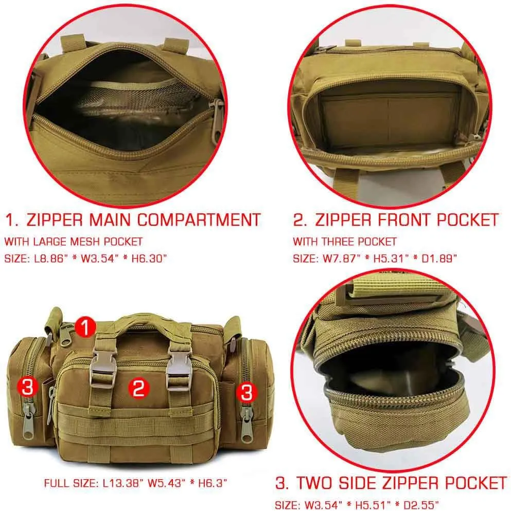 Molle Seat Back Organizer with 5 Pouches, Tactical Seat Covers, Molle Tactical Vehicle Organizers Panel Car Seat Covers Protector for Truck