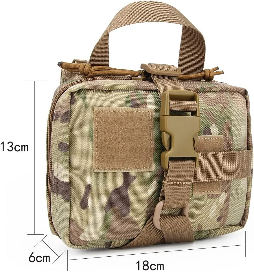 MOLLE Tactical First Aid Pouch Emergency Bag EMT Gear EDC Storage Trauma Kit Pouch Admin Pouch for Hunting Outdoor